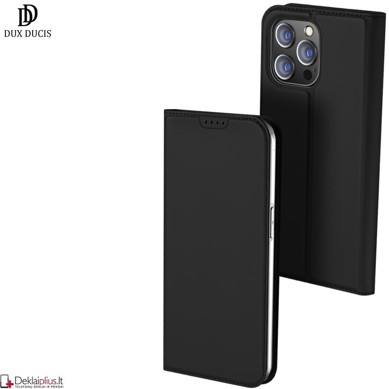 Dux Ducis Skin Pro dirbtinės odos dėklas - juodas (Apple Iphone 15 Pro Max) Dux Ducis Skin Pro dirbtinės odos dėklas - juodas (Apple Iphone 15 Pro Max)